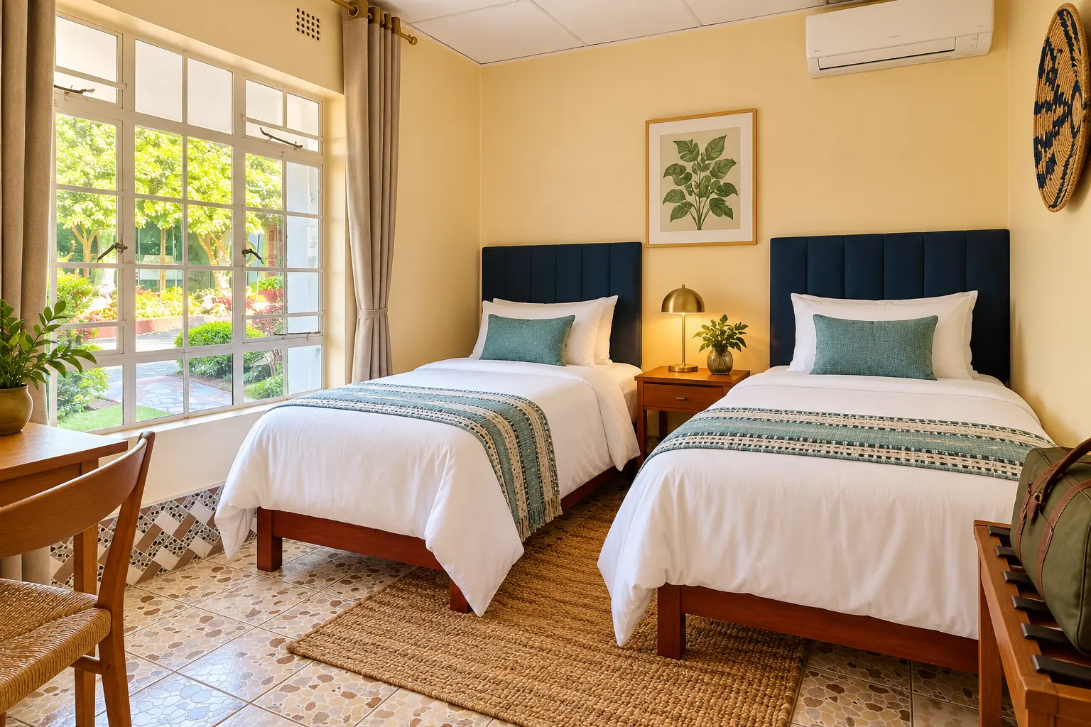 Renovation concept for a modern twin room at Linda’s Lodge